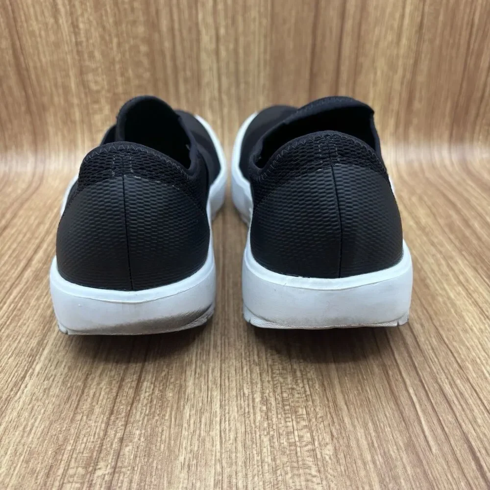 OOFOS OOmgee Mesh Low Mens 8 Black‎ White Recovery Slip On Shoes Q1-2282021-2